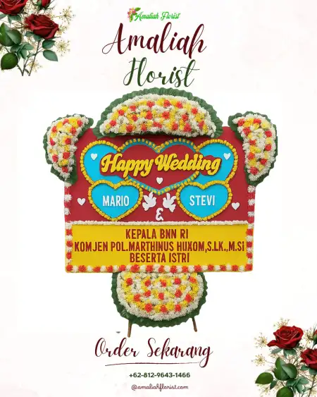 Papan Bunga Pernikahan Jojo